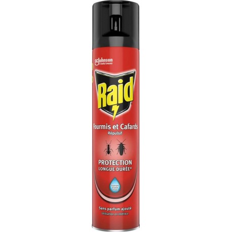 RAID Insecticide Fourmis et Cafards PROTECTION LONGUE 300ml