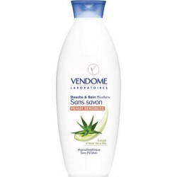 Vendome Douche & Bain Micellaire Sans Savon Peaux Sensibles à l’Extrait d’Aloé Véra Bio 750ml (lot de 4)