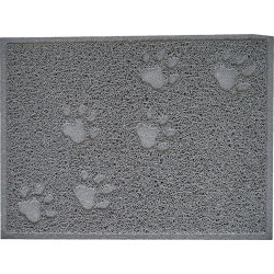 NC Tapis Antiderapant Litiere Ou Repas 30 X 40 Cm Gris