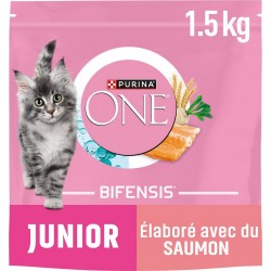 PURINA Croquettes pour chat junior de 1 à 12 mois au saumon 1,5Kg