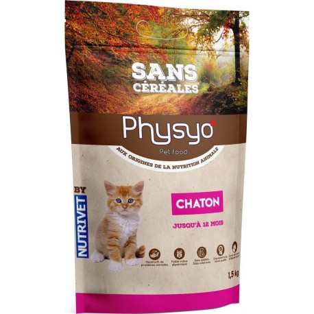 PHYSYO PET FOOD Croquettes pour chatons sans céréales 1,5Kg