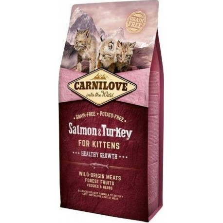 NC Croquettes Carnilove Chat Kitten Saumon & Dinde 400g