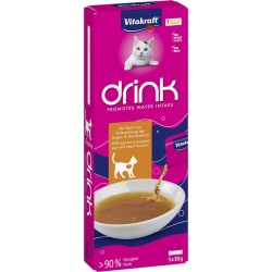 VITAKRAFT Snack liquide poulet et taurine 5 sachets de 30g