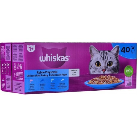 X G Collation Pour Chat Whiskas 40 X 85 G Saumon Thon