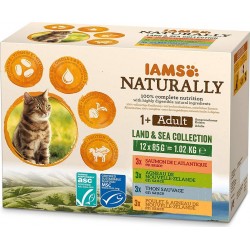 X Sachets Iams Naturally Terre Et Mer 12 85g