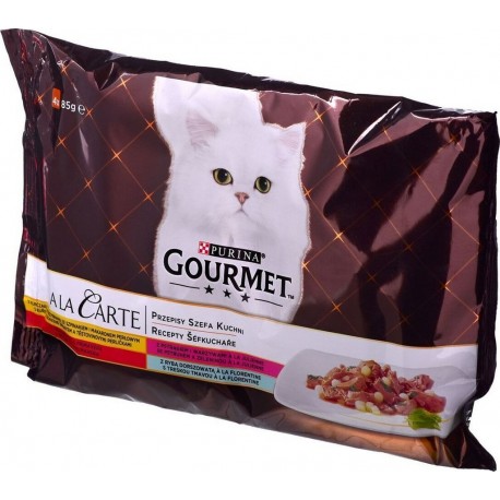 A X G Alimentation Humide Purina Gourmet A La Carte Poulet Veau 4 X 85g