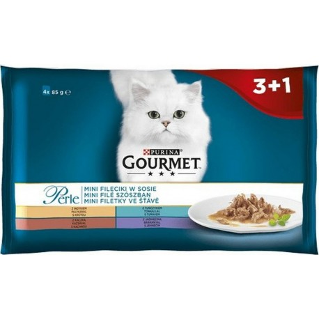 X G Aliments Pour Chat Purina Gourmet Thon Agneau Canard 4 X 85g