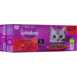 X G Aliments Pour Chat Whiskas Classic Meals Poulet Veau Agneau Oiseaux 40 X 85g