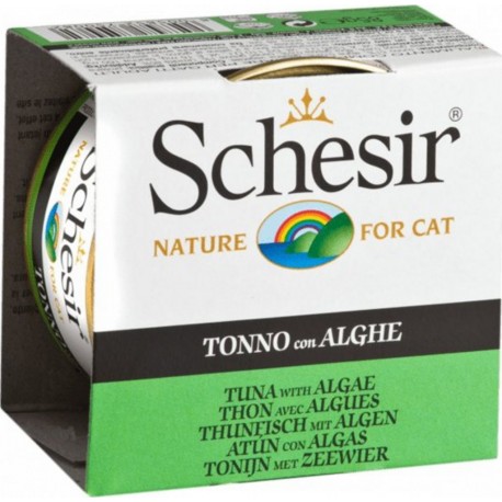 Patee Pour Chat En Gelée Schesir Boite 85g Thon Algues 85g l'unité de 0.09Kg