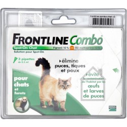 FRONTLINE Insectifuge pour chat anti puces et tiques les 3 pipettes de 0,5ml