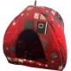 Igloo À Chat Zolux Rouge Avec Motifs 409521rgm