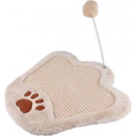 NC Griffoir & Jouet Pour Chat forme Patte 35cm Écru