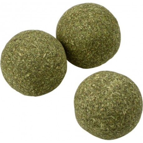 NC Lot De 3 Balles herbe À Chat 3cm Vert