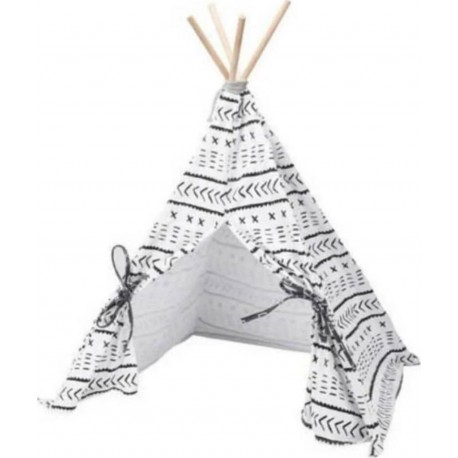 NC Tente Pour Animaux De Compagnie Tipi Toile 56x56x74 Cm Pets Collection