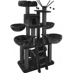 NC Arbre À Chat Griffoir Escalade 195 Cm Noir