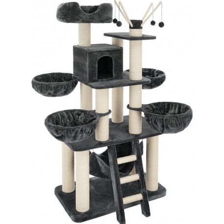 Arbre À Chat Griffoir Escalade 195 Cm Gris/blanc