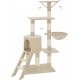 Arbre À Chat Griffoir Escalade 144 Cm Système Anti-basculement Inclus Beige