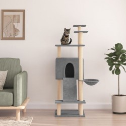 Clair Arbre À Chat Avec Griffoirs En Sisal Gris 153 Cm Vidaxl