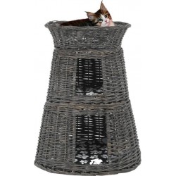 NC Jeu De Panier Pour Chats 3 Pcs Avec Coussins Gris 47x34x60 Cm Vidaxl