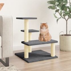 Arbre À Chat Avec Griffoirs En Sisal Gris Foncé 61 Cm Vidaxl