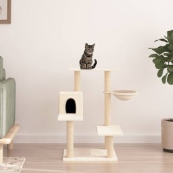 NC Arbre À Chat Avec Griffoirs En Sisal Crème 82,5 Cm Vidaxl