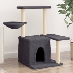 Arbre À Chat Avec Griffoirs En Sisal Gris Foncé 83 Cm Vidaxl