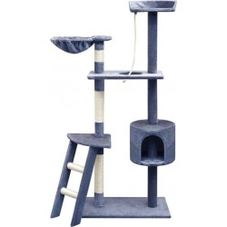 Arbre À Chat Avec Griffoirs En Sisal 150 Cm Bleu Foncé Vidaxl