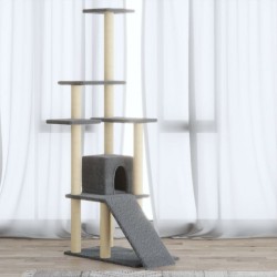 Clair Arbre À Chat Avec Griffoirs En Sisal Gris 155 Cm Vidaxl