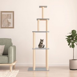 Clair Arbre À Chat Avec Griffoirs En Sisal Gris 183 Cm Vidaxl