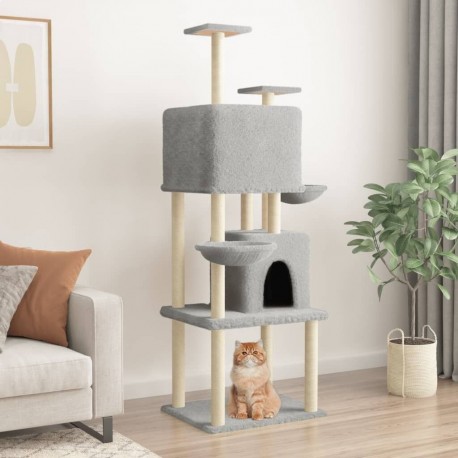 Clair Arbre À Chat Avec Griffoirs En Sisal Gris 180 Cm Vidaxl