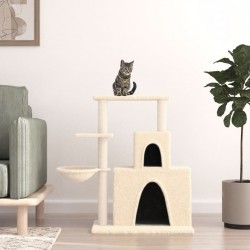 NC Arbre À Chat Avec Griffoirs En Sisal Crème 83 Cm Vidaxl