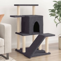 Arbre À Chat Avec Griffoirs En Sisal Gris Foncé 97 Cm Vidaxl