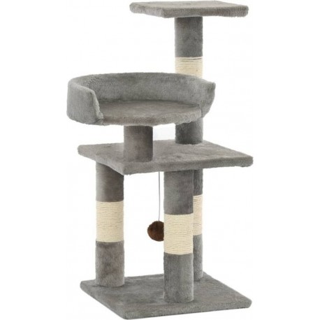 NC Arbre À Chat Avec Griffoirs En Sisal 65 Cm Gris Vidaxl