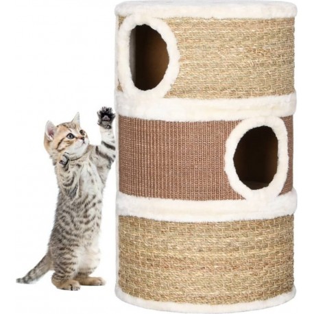 NC Tonneau À Gratter Pour Chats 60 Cm Herbiers Marins Vidaxl