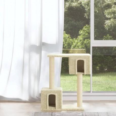 NC Arbre À Chat Avec Griffoirs En Sisal Crème 60 Cm Vidaxl