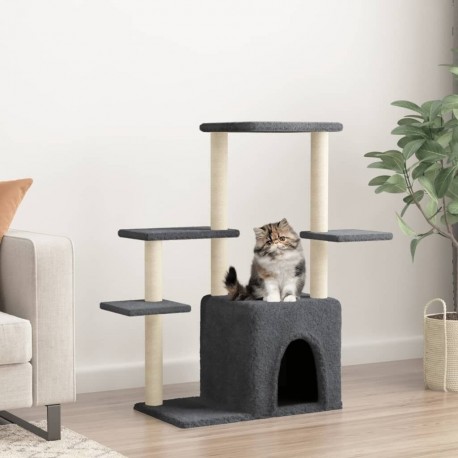 Arbre À Chat Avec Griffoirs En Sisal Gris Foncé 97,5 Cm Vidaxl