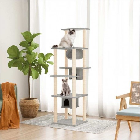 Clair Arbre À Chat Avec Griffoirs En Sisal Gris 169 Cm Vidaxl