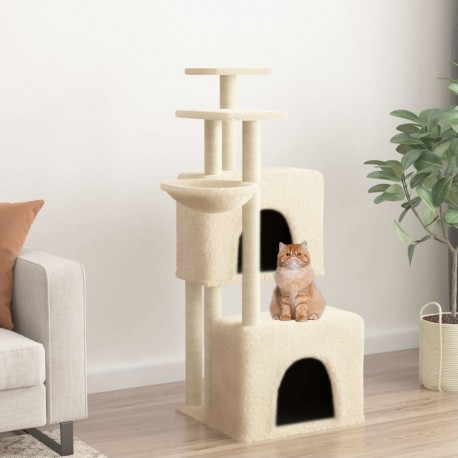 NC Arbre À Chat Avec Griffoirs En Sisal Crème 122 Cm Vidaxl