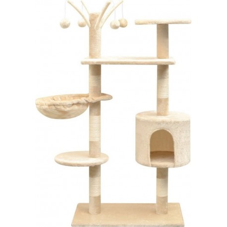 NC Arbre À Chat Avec Griffoirs En Sisal 125 Cm Beige Vidaxl