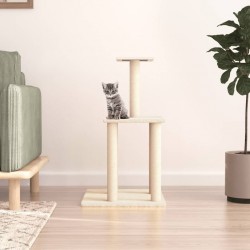 NC Arbre À Chat Avec Griffoirs En Sisal Crème 85,5 Cm Vidaxl