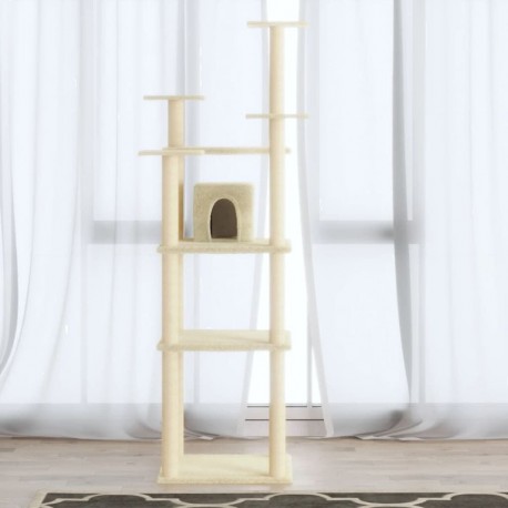 NC Arbre À Chat Avec Griffoirs En Sisal Crème 171 Cm Vidaxl