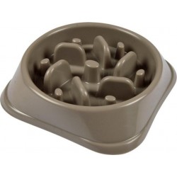 NC Gamelle Pour Chien & Chat anti-glouton 19cm Taupe