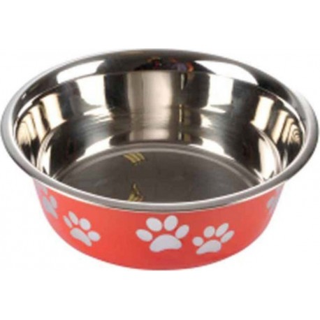 NC Gamelle Pour Chien & Chat motifs Pattes 17cm Rouge