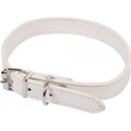 Collier Pour Chien design Uni 40cm Blanc