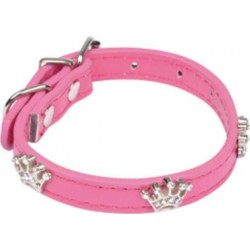 NC Collier Fantaisie Pour Chien couronnes 30cm Fuchsia