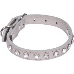 NC Collier Fantaisie Pour Chien strass 35cm Gris