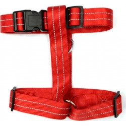 NC Harnais Pour Chien coutures Réfléchissantes 90cm Rouge