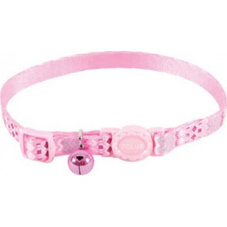 NC Collier Ethnic Nylon Réglable De 17 À 30 Cm Rose Pour Chat Zolux