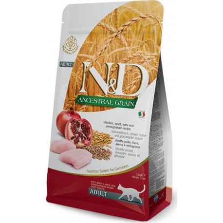 Farmina Pet Food N&d Ancestral Grain Croquette Pour Chat 5Kg Adulte Poulet, Grenadier