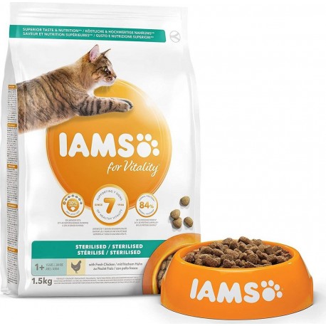 NC Croquette Iams Vitality Chat Adult Stérilisé 1.5Kg